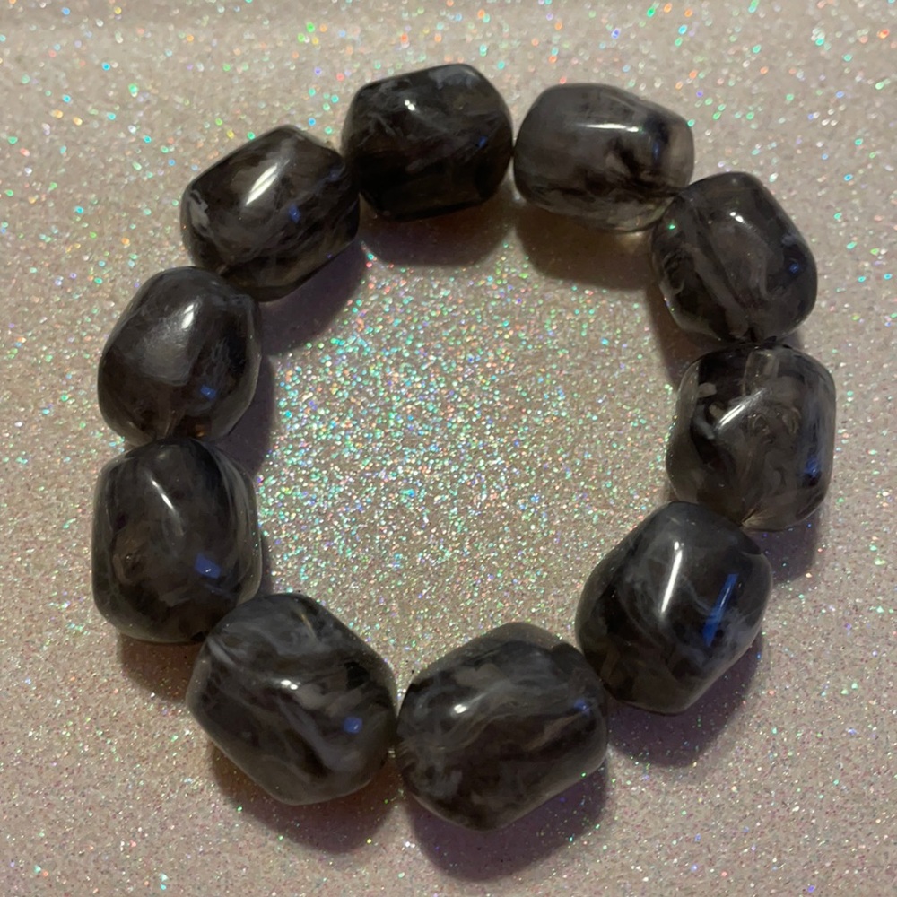 Tarina Tarantino Grey Lucite Bracelet